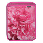 Bright Pink Carnation Flower Petals iPad Sleeve