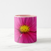 Bright Pink Centred Cosmo Coffee Mugs