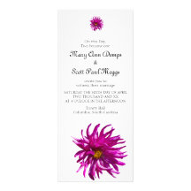 Bright Pink Dahlia Wedding Invitation
