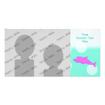 Bright Pink Dolphin. Personalized Photo Card