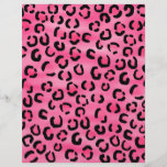Bright Pink Leopard Print Pattern. Flyer