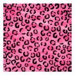 Bright Pink Leopard Print Pattern. Invite