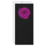 Bright Pink Rose. Black Background. Custom Rack Cards