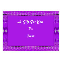 Bright Purple Gift tags Business Card Templates