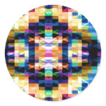 Bright Raibow Diamond - Meditation mandala V6 Round Stickers