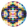 Bright Raibow Diamond - Meditation mandala V6 Round Stickers