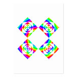 Bright Rainbow Colour Flowers. On White. Business Cards