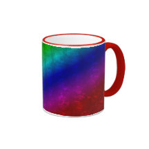 Bright Rainbow Striped Bubble Wrap Mugs