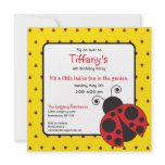 Bright Red and Yellow Ladybug Invitation
