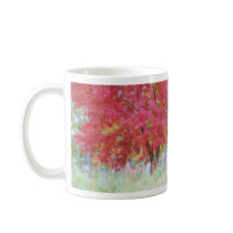 Bright Red Autumn Maple Leaves In The Meadow Mug