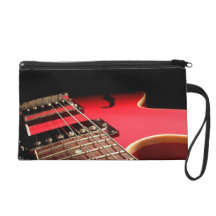 Bright Red Electric Guitar Photo Wristlets