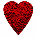 Bright Red Heart. Patterned Heart Design. Photo Cutout