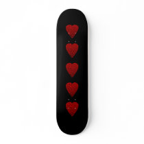 Bright Red Heart. Patterned Heart Design.