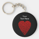 Bright Red Heart Picture. Key Chain