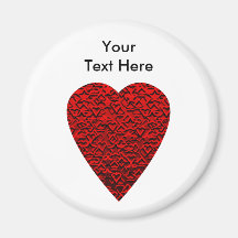 Bright Red Heart Picture. Magnets