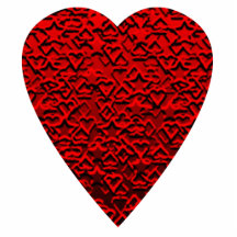 Bright Red Heart Picture. Photo Sculptures