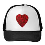 Bright Red Heart Picture. Trucker Hat