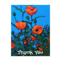BRIGHT RED POPPIES POSTCARDS