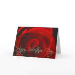 Bright Red Rose Oil-Happy Valentines Day cards