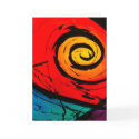Bright Red Swirl Abstract Groovy Art cards