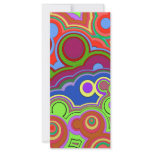 bright retro hippie rings rack cards