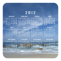 Bright Skies and Clear Waters; 2012 Calendar Square Sticker