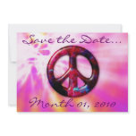 Bright Space Peace Sign Invitations