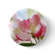Bright Spring Apple Blossoms Buttons
