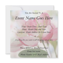 Bright Spring Apple Blossoms Personalized Invites