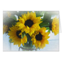 Bright Sunflowers-Blank Card