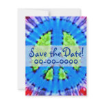 Bright Tie Dye Peace Sign Invitations