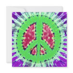Bright Tie Dye Peace Sign Invitations