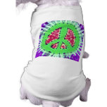 Bright Trippy Hippie Tie Dye Peace Sign pet clothing