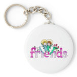 Bright Two Girls Friends keychains