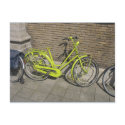 Bright Yellow Bicycle Stolen Saddle Postcard