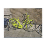 Bright Yellow Bicycle Stolen Saddle Postcard