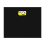 Bright Yellow Camera. On Black. Custom flyers