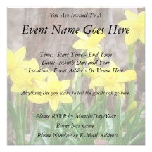 Bright Yellow Daffodils Announcements