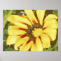 Bright Yellow Flower Print