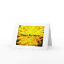 Bright Yellow Mum birthday card