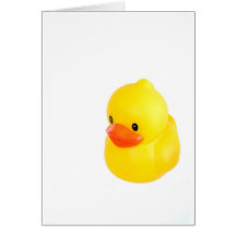 Bright Yellow Rubber Duck Greeting Card