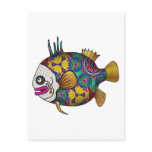 Brightly colored tropical fish - 2 postcards