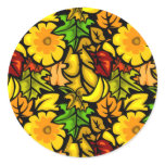 Brightly Coloured Fall Leaves Design 2 Stickers