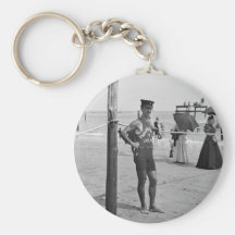 Brighton Beach Lifeguard, early 1900s Key Chains