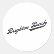 Brighton Beach Round Sticker