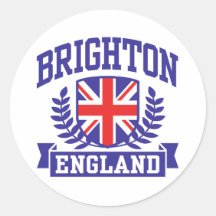 Brighton England Round Sticker