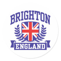 Brighton England Round Sticker