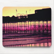 Brighton Pier at sunset, Sussex, England Mousemat