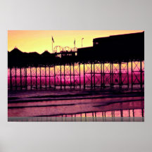 Brighton Pier at sunset, Sussex, England Poster