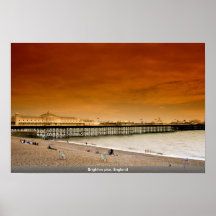 Brighton pier, England Posters